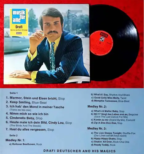 LP Drafi Deutscher: Drafi - Seine großen Erfolge (Decca Musik für Alle ND 150) D