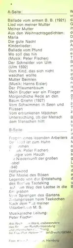 LP Therese Giehse: Ein Bertolt Brecht Abend 1. Folge (DGG 168 093) D Sealed OVP