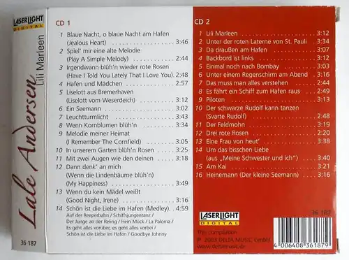 2CD Lale Andersen: Lili Marleen (Laserlight) 2003