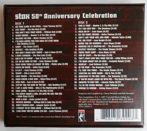 2CD Stax 50th Anniversary Celebration (Stax) 2007