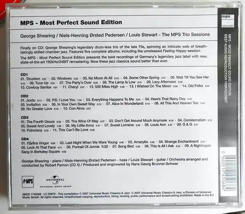 4CD Box George Shearing Oersted Pedersen Louis Stewart: MPS Sessions (MPS) 2007