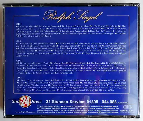 4CD Box Ralph Siegel - Ein Leben für die Musik (Sony) 2005