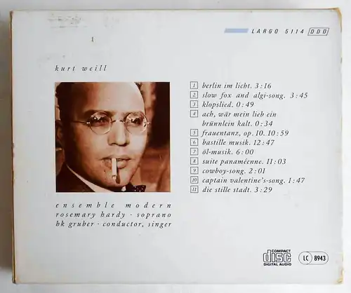 CD Box Kurt Weill: Berlin im Licht - Ensemble Modern Rosemary Hardy HK Gruber