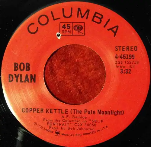 Single Bob Dylan: Wigwam (Columbia 4-45199) US 