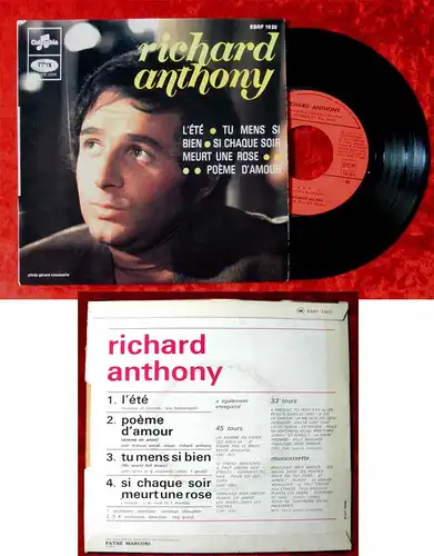 EP Richard Anthony: L´Eté + 3 (Columbia ESRF 1920) F