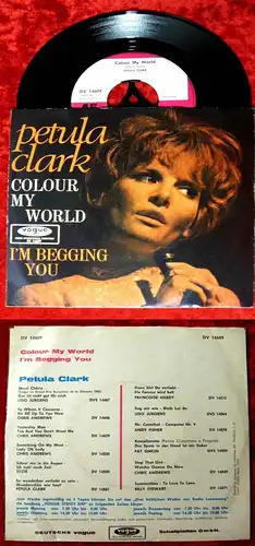 Single Petula Clark: Colour my World (Vogue DV 14609) D 1967