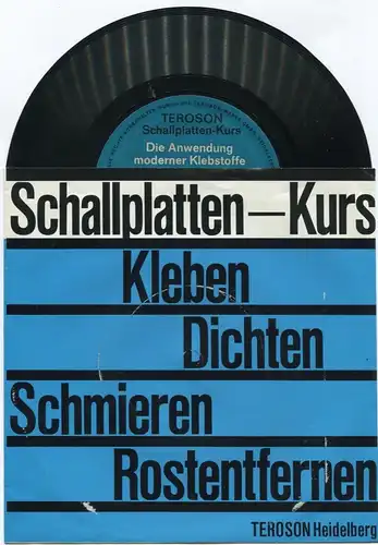 Singlefolie Schallplatten-Kurs Kleben Dichten Schmieren Rostentfernen