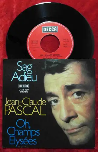 Single Jean Claude Pascal: Sag Adieu (Decca D 29 130) D