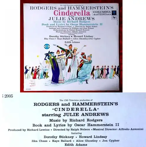 LP Cinderella (Columbia OS 2005) Julie Andrews Howard Lindsay Eidth Adams