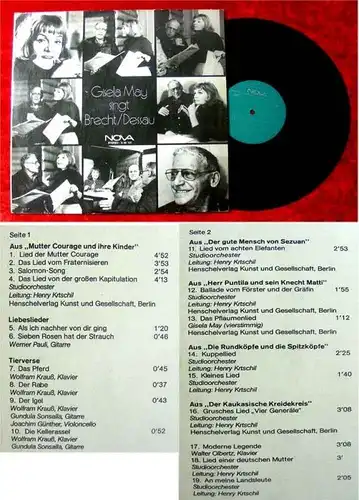 LP Gisela May singt Brecht und Dessau 1976
