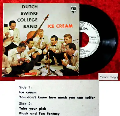 EP Dutch Swing College Band: Ice Cream (Philips 422 393 PE) NL Promo