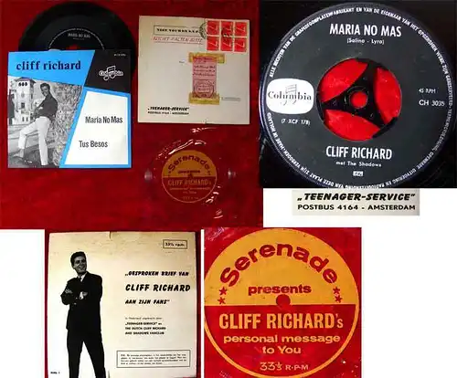 Single Cliff Richard: Maria no Mas / Tus Besos (Columbia CH 3035) NL & Folie