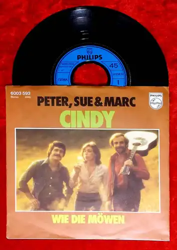 Single Peter Sue & Marc: Cindy / Wie die Möwen (Philips 6003 593) D 1977