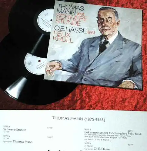 2LP Thomas Mann liest Schwere Stunde / O.E.Hasse liest Felix Krull