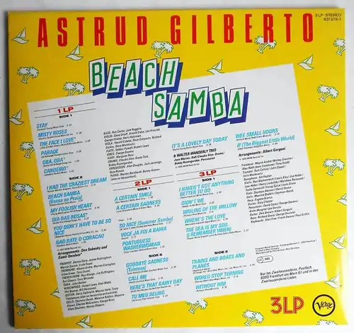 3LP Astrud Gilberto: Beach Samba (Verve 831 978-1) D