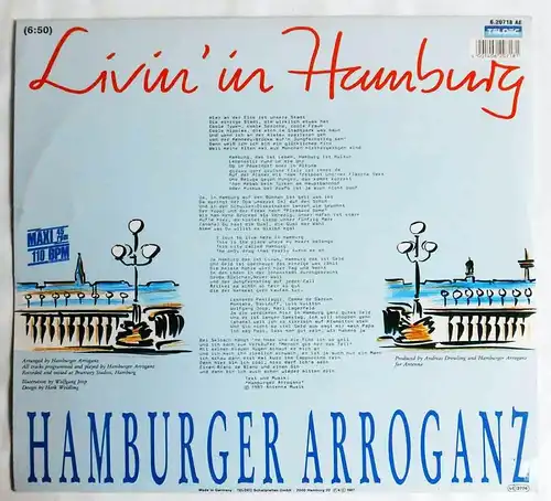 Maxi Hamburger Arroganz: Livin in Hamburg (Teldec 620 718 AE) D 1987