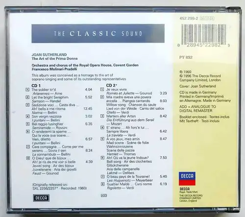 2 CD Box Joan Sutherland: The Art of The Prima Donna (Decca) 1999