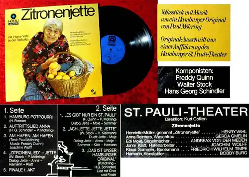 LP Henry Vahl: Zitronenjette (St Pauli Theater) (Elite Special Hör Zu SOLP-508)
