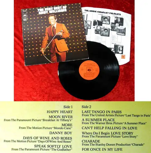 LP Andy Williams: The Very Best of Andy Williams (CBS S 62 576) Clubauflage