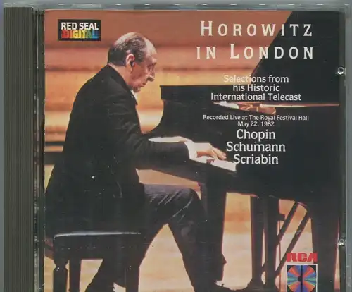 CD Vladimir Horowitz: Horowitz in London (RCA) 1983