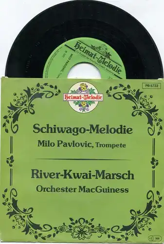 Single Milo Pavlovic: Schiwago Melodie (Heimat Melodie PB 5722) D 1971