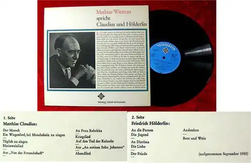 LP Mathias Wieman spricht Claudius & Hölderlin