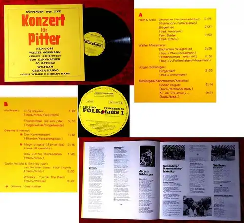 LP Konzert für Pitter - Göppingen 1976 - (Folk-Platte EV 77 001)