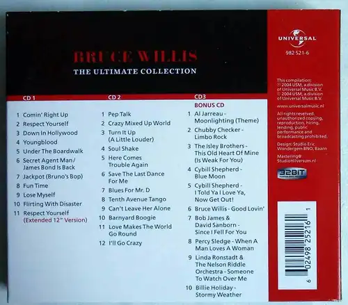4 CD´s Bruce Willis  - Sammlung -