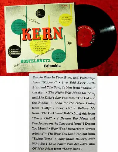 LP Andre Kostelanetz: Music of Jerome Kern (Columbia CL 776) US