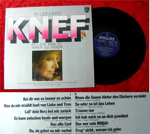 LP Hildegard Knef: Bei Dir war es immer so schön (Philips) D
