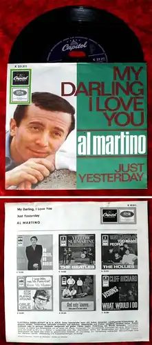 Single Al Martino: My Darling I Love you (Capitol K 23 311) D 1966