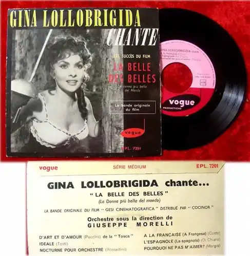 EP Gina Lollobrigida Chante La Belle des Belles Rarität