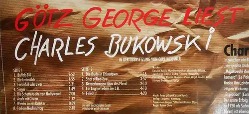 LP Götz George liest Charles Bukowski (Philips 6305 409) D 1979