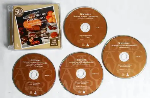 4CD Box Frans Brüggen: Telemann Musqiue de Table - Das Alte Werk (Teldec)