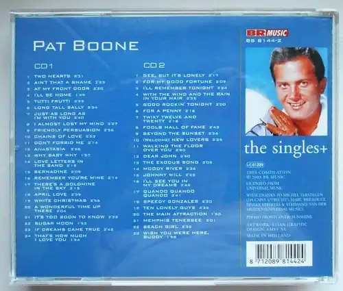 2CD Box Pat Boone: The Singles + (BR Music) 2003