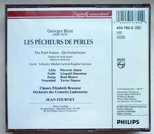 2CD Box Bizet: Les Pecheurs de Perles - Jean Fournet - (Philips) 1993