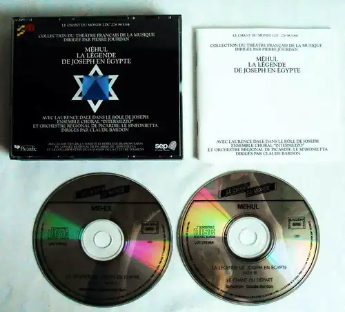 2CD Box Mehul: La Legende de Joseph en Egypte (Le Chant du Monde) 1989