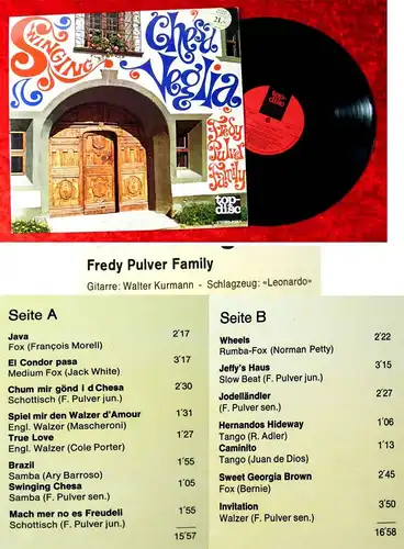 LP Fredy Pulver Family: Swinging Chesa Veglia (Top Disc 80052) CH 1969