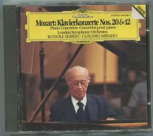 CD Rudolf Serkin / Claudio Abbado: Mozart Klavierkonzerte No. 20&21 (DGG)