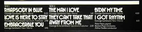 LP Peter Nero / Boston Pops Arthur Fiedler: Music of George Gershwin (RCA)