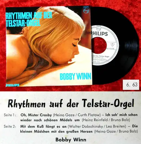 EP Bobby Winn: Rhythmen auf der Telstar-Orgel (Philips 423 456 PE) D 1963