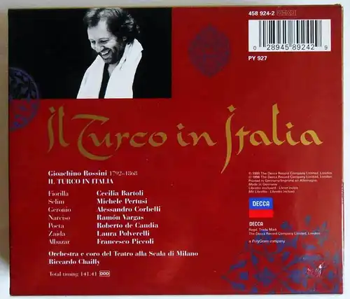 2 CD Box Rossini: Il Turco In Italia (Decca) Bartoli Corbelli Pertusi