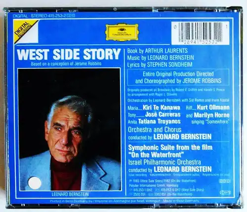 2 CD Box West Side Story - Leonard Bernstein Kiri Te Kanawa Jose Carreras (DGG)