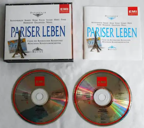 2CD Box Jacques Offenbach: Pariser Leben (EMI) 1994 Rothenbeger Bakker Holm....