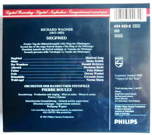 3CD Box Richard Wagner Edition: Siegfried (Philips) 1992