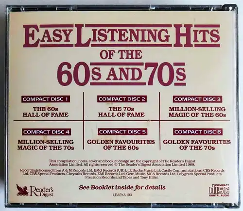 3 Boxen Easy Listening Hits of the 60´s & 70´s / Rock´n Soul / Great Stars (UK)