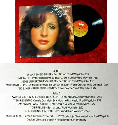 LP Anita Ammersfeld: Jedes Lied erzählt von Liebe (CBS 81 415) D 1976