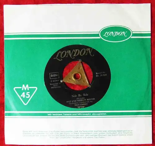 Single Pat & Shirley Boone: Side By Side (London DL 20 328) D