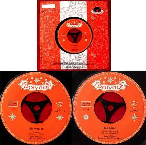 Single John William: Oh Monica / Madame (Polydor 24 751) D