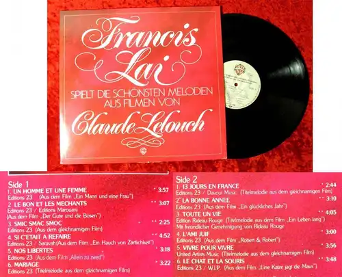 LP Francis Lai spielt die schönsten Melodien aus Filmen von Claude Lelouch D 80